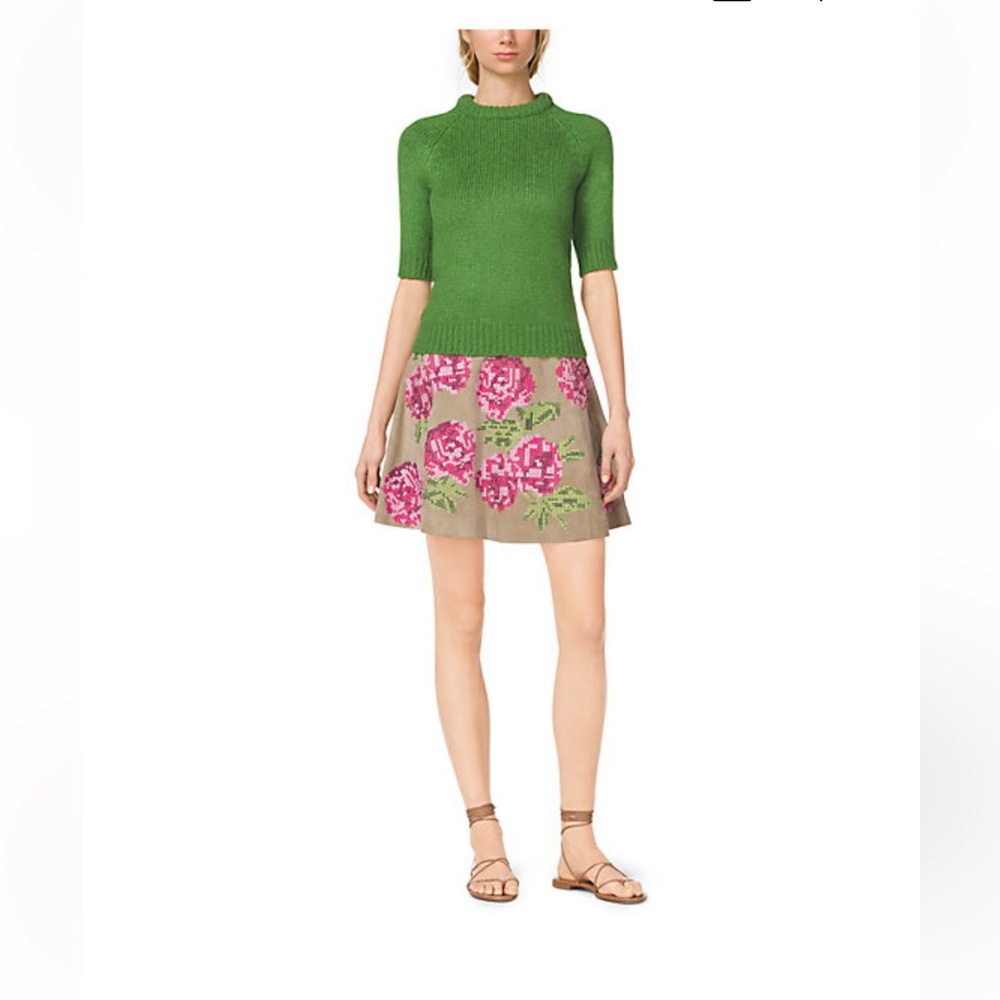 Michael Kors - original price over $1800 - Hand-embroidered suede skirt